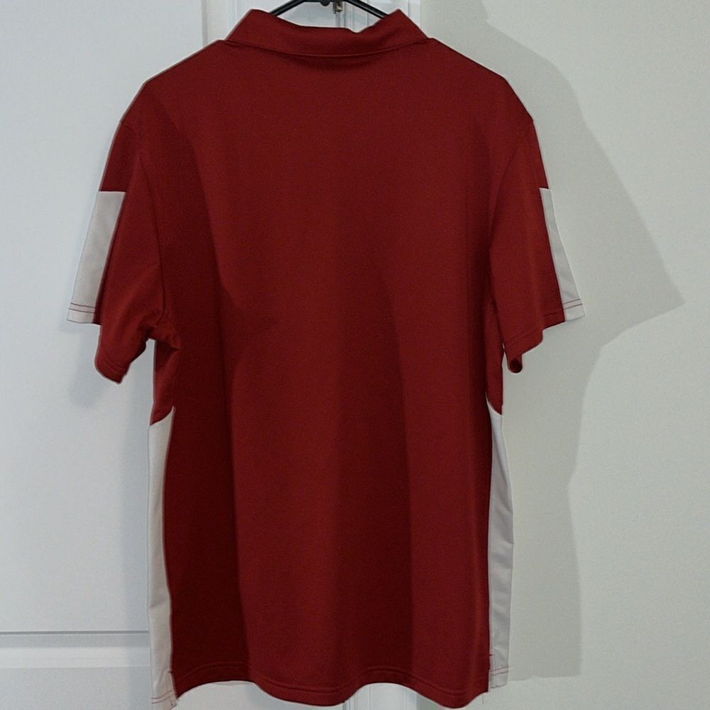 New Columbia PFG Alabama Bama Crimson Roll Tide Poly Fishing Golf polo shirt L - Picture 2 of 6